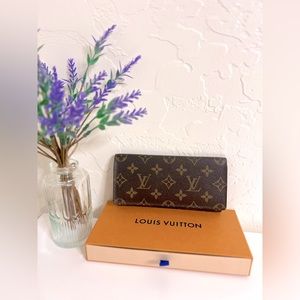 Louis Vuitton Monogram Canvas Long Flap Wallet